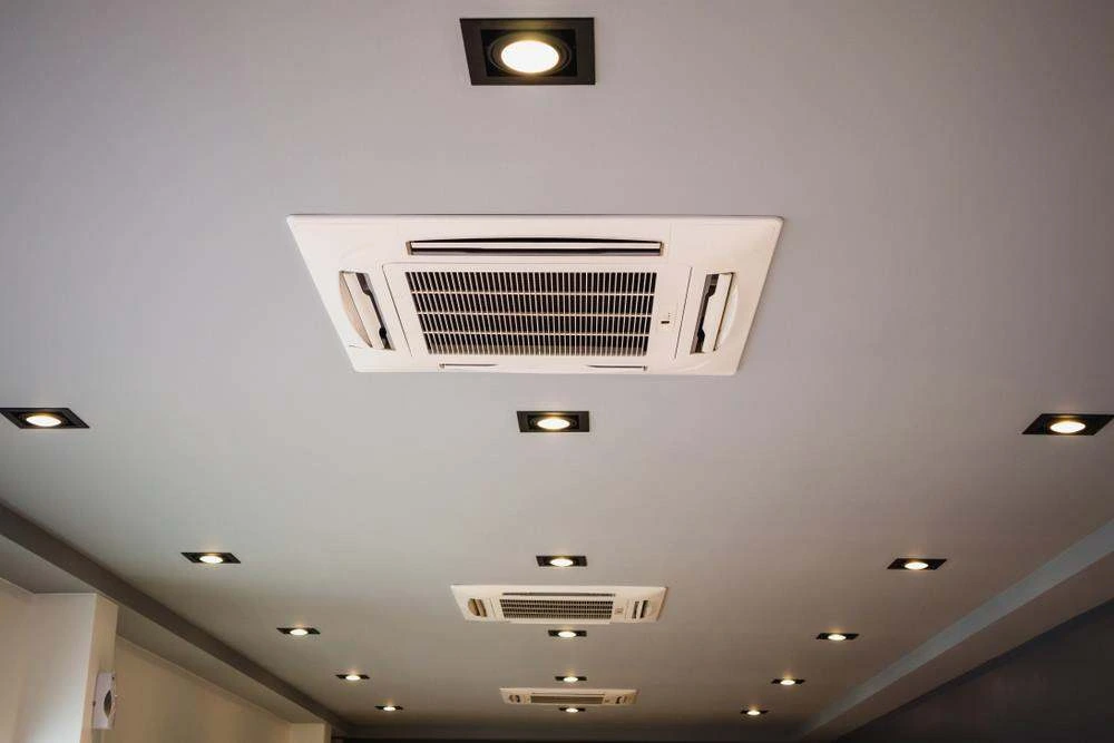 Outdoor air conditioning unit at a coastal Gold Coast property